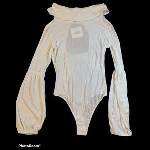 Jack BB Dakota blouson sleeve bodysuit ivory XS